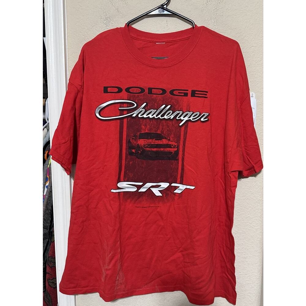 Dodge Challenger SRT Shirt Red tshirt Muscle Car Retro Racing Mens XL